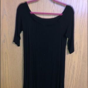 solid black off the shoulder old navy dress
